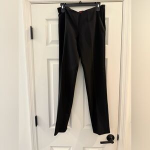 Max Mara Studio Straight Leg Pants Black Trousers size 40 / US 10